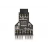 DeLOCK 60045 kabeļa savienotāju adapteris 9 kontaktu USB 2.0 2 x 9 kontaktu spraudnis Melns