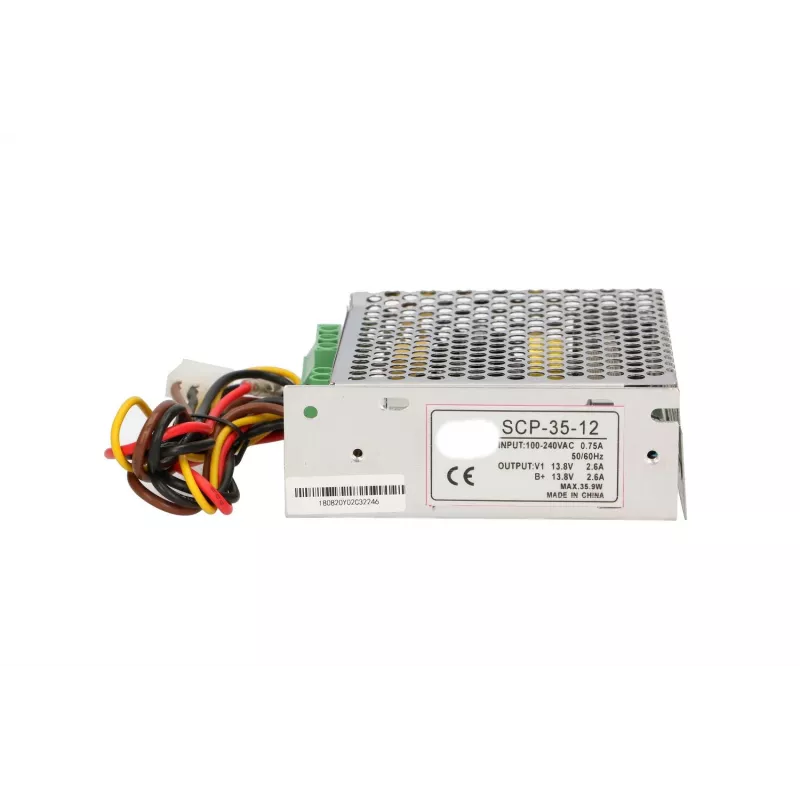 Barošanas bloks ar bateriju lādētāju Extralink SCP-35-12 13,8V 35W 12V metāla korpusā, 100–240 V maiņstrāvas ieeja