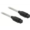 FireWire kabelis DeLOCK FireWire B/B 1,0 m pelēks