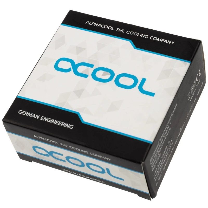 Armatūra Alphacool 17471 — misiņa melna, Ø22 mm, augstums 20 mm