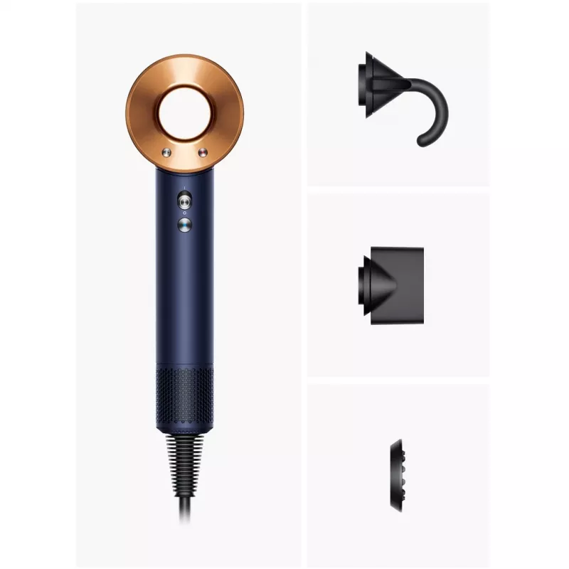 Dyson Supersonic Straight+Wavy HD07 matu žāvētājs, Prūsijas zils / vara krāsā (113277-01)