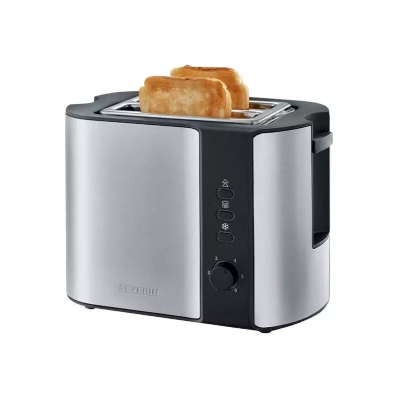 Severin 2589 2 šķēles 800 W Melns, Nerūsējošais tērauds