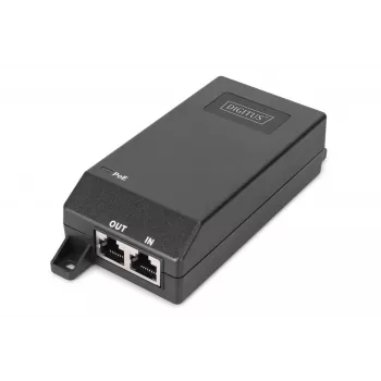 Digitus Gigabit Ethernet PoE+ ievadītājs 802.3at 30 W melns
