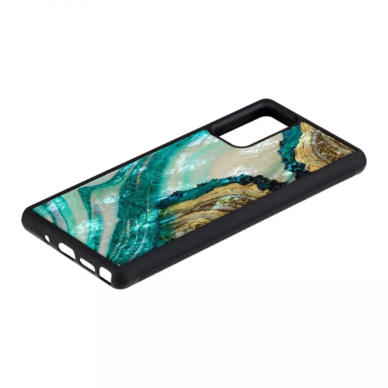 Aizsargājošs tālruņa maciņš iKins Samsung Galaxy Note 20 — Aqua Agate dizains