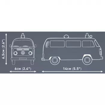 Cobi konstruktors Volkswagen T2b ātrās palīdzības automašīna mērogā 1:35, pelēks