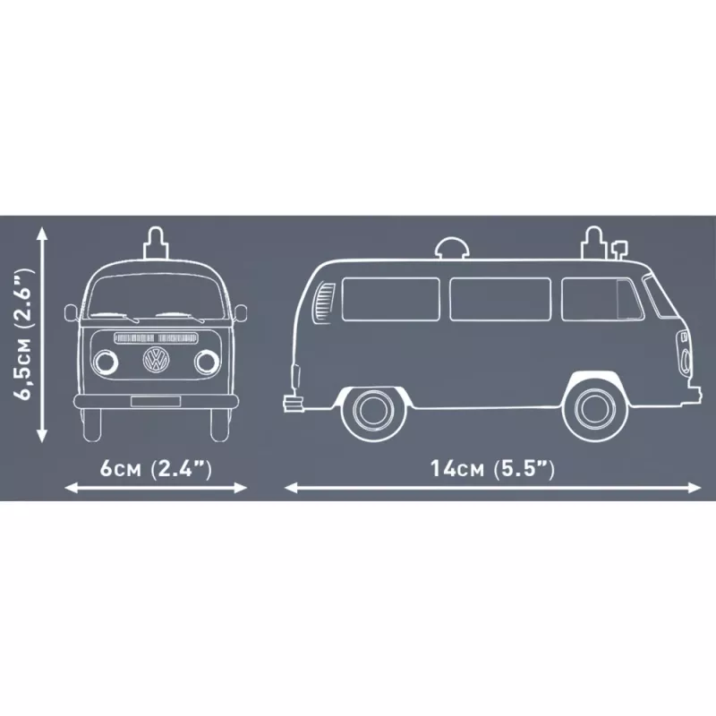 Cobi konstruktors Volkswagen T2b ātrās palīdzības automašīna mērogā 1:35, pelēks