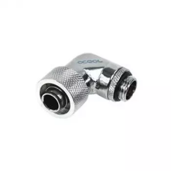 Alphacool HF 16/10 ieskrūvējamais savienotājelements 90° rotējams G1/4 - hroms (17080)