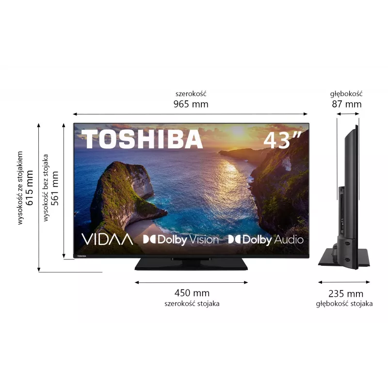 TV Toshiba 43UV3463DG 43 collas 4K Ultra HD DLED 3840 x 2160