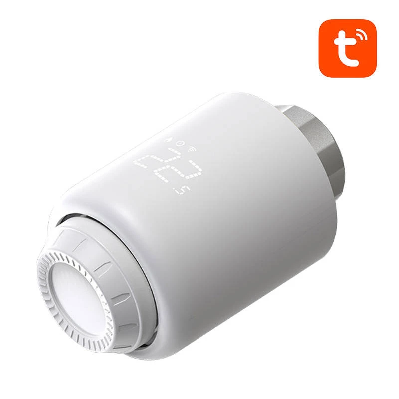 Viedais termostata radiatora ventilis Avatto TRV07 Zigbee 3.0 — termostata ventilis radiatoriem, Zigbee 3.0