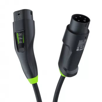 zaļa Cell Habu EVGC01 Mobilais EV lādētājs elektromobiļiem 11 kW 7 m Type 2 CEE Wallbox Melns