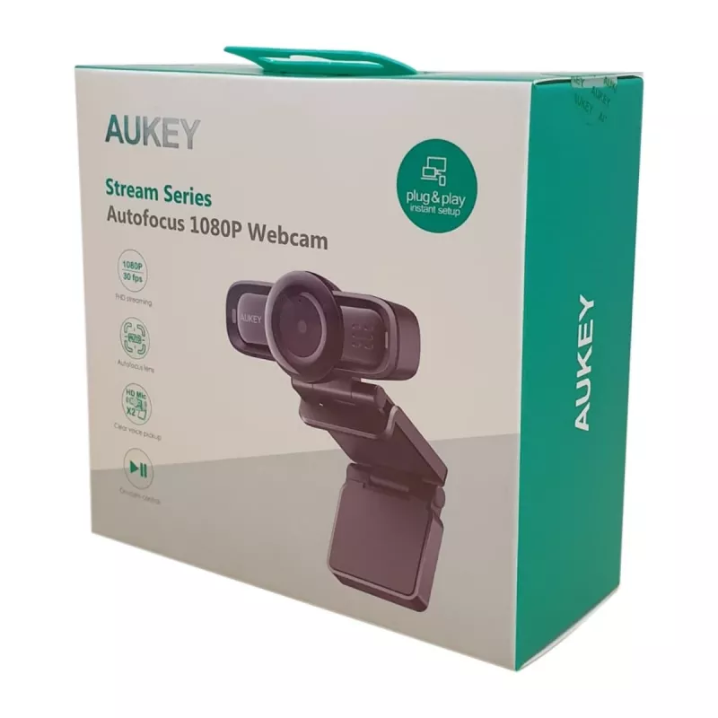 Webkamera AUKEY PC-LM3 2 MP 1920 x 1080 pikseļi USB 2.0 Melna