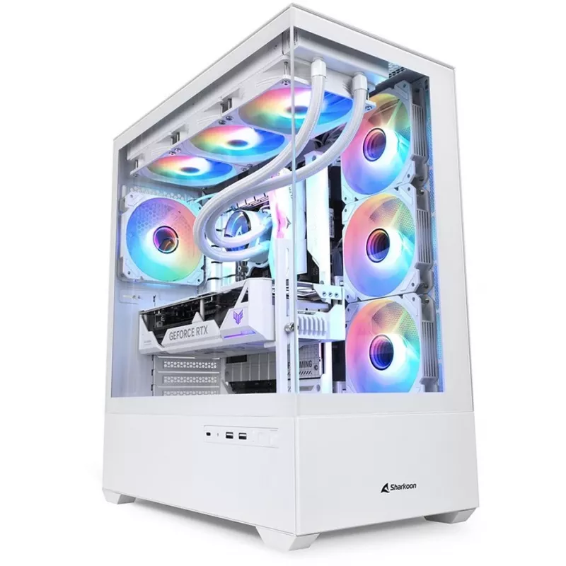 PC Case Sharkoon AK6 RGB, ATX, balta