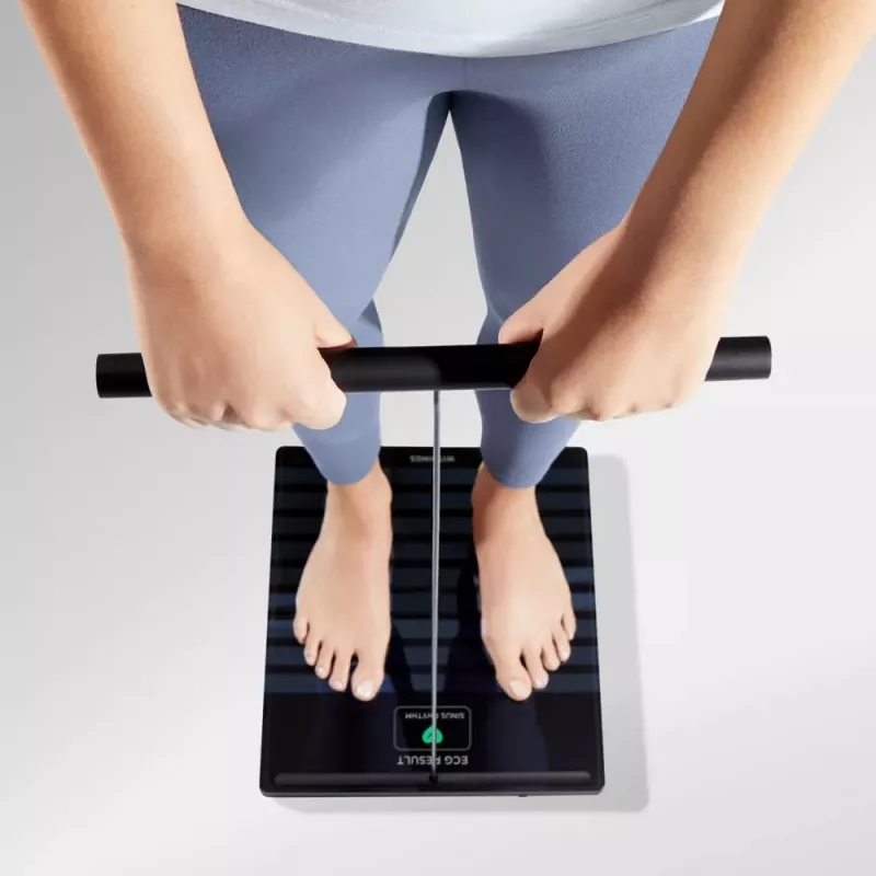 Electronic personal scale Withings BODY SCAN Square Melns