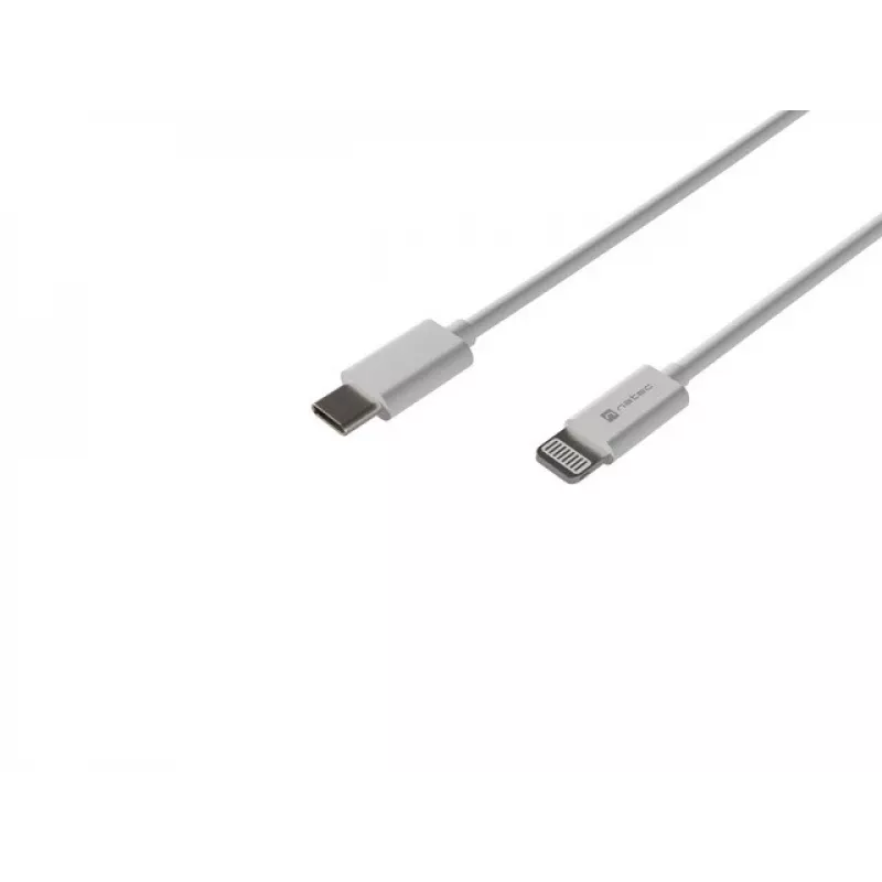 Kabelis USB Natec USB-C Lightning 1 m Balts (NKA-2150)
