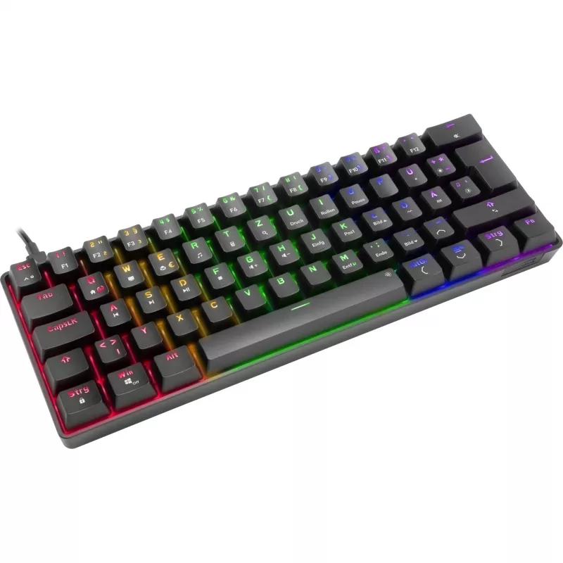 Mehāniska spēļu tastatūra Speedlink ATMOS RGB — kompakts izkārtojums, RGB fona apgaismojums