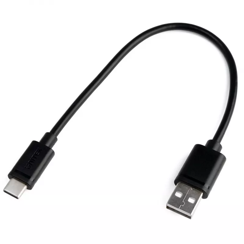 UNITEK USB KABELIS USB-A — USB-C 25CM, Y-C480BK