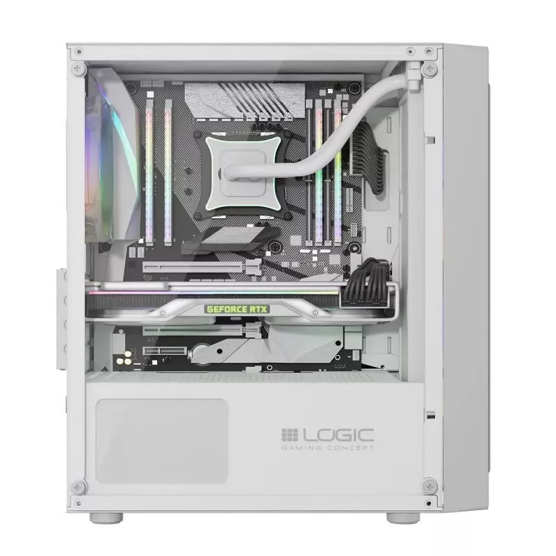 LOGIC ATOS ARGB Mini USB 3.0 korpuss balts