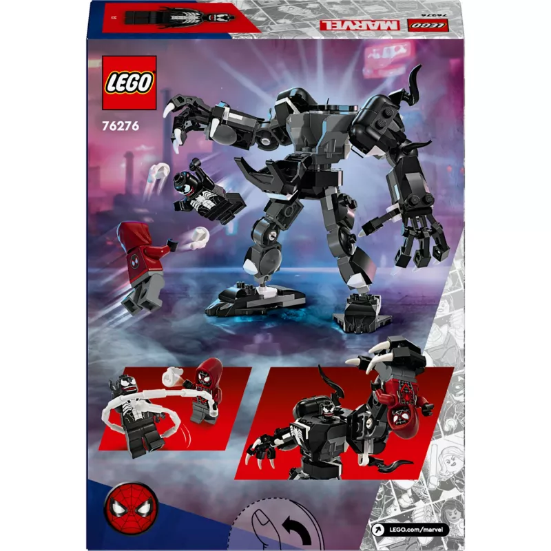 LEGO 76276 Marvel Venom mehāniskās bruņas pret Milesu Moralesu
