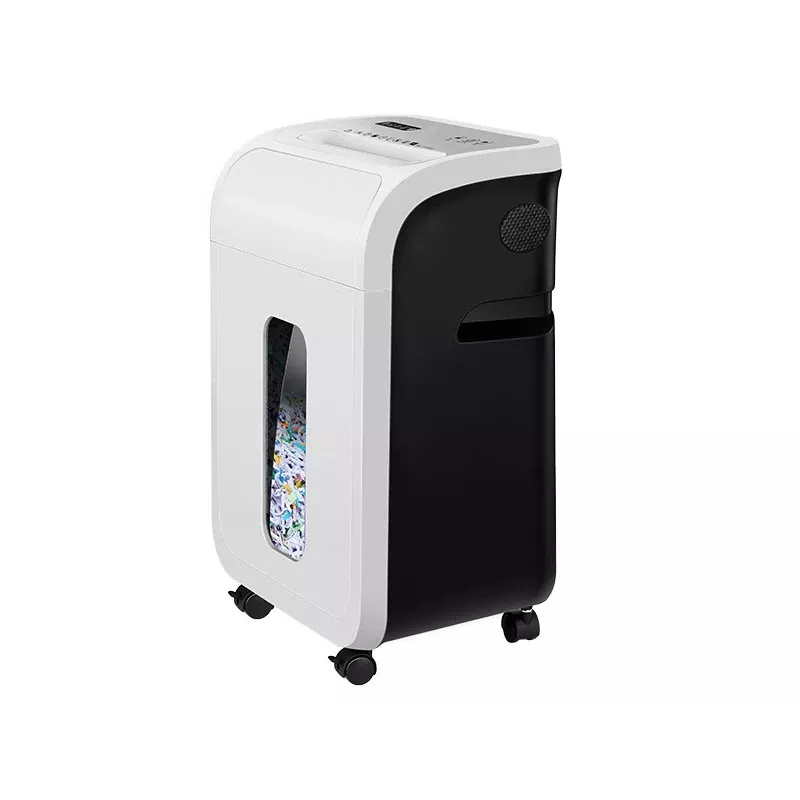 Biroja dokumentu smalcinātājs TRACER TRANIS47633 balts — 4x12 mm šķērsgriezums, 14 lapu ietilpība, 20 L grozs