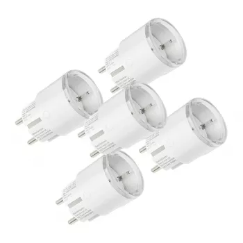 Viedās rozetes komplekts Shelly Plug S MTR Gen3 — 5 gab., 12 A, balta