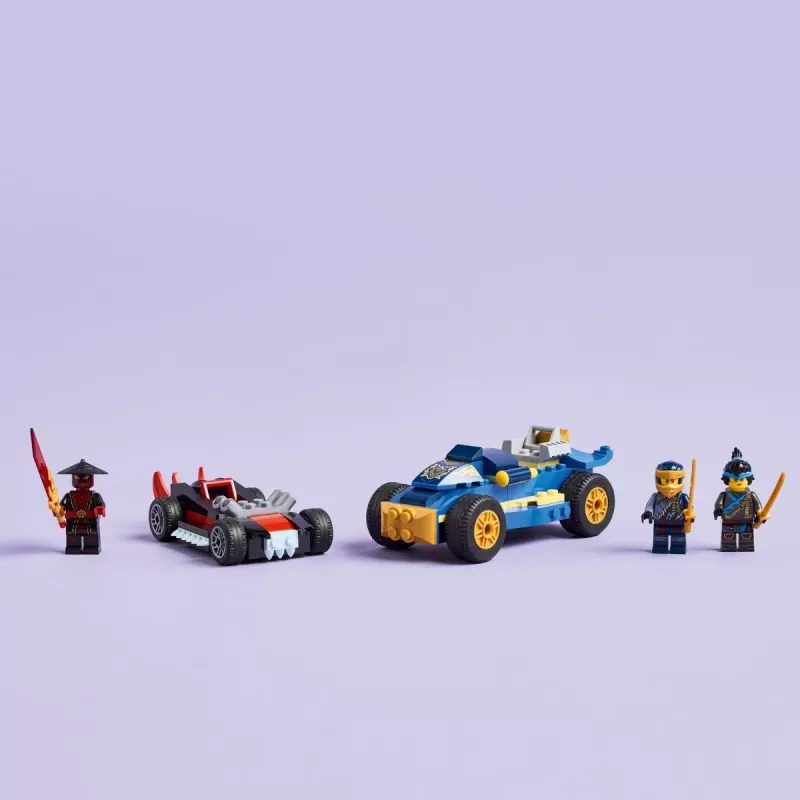 Būvējamie bloki Ninjago 71840 Sacīkšu duelis Rogue pret Drix