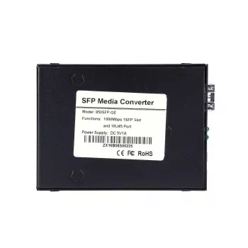 MikroTik Sedir multivides pārveidotājs 1x SFP 1x RJ45 1000Mb/s, maks. 1000 Mb/s, metāla korpuss, 100–240 V maiņstrāva