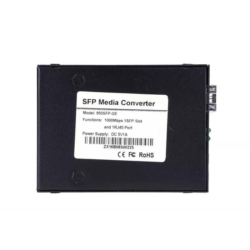 MikroTik Sedir multivides pārveidotājs 1x SFP 1x RJ45 1000Mb/s, maks. 1000 Mb/s, metāla korpuss, 100–240 V maiņstrāva