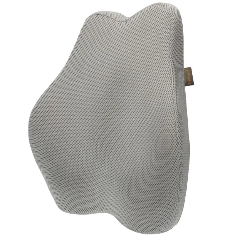 Jostas atbalsta spilvens MDH DRQE3S0BBXUXP — ergonomisks, no atmiņas putām, 450×410×105 mm, blīvums 55 kg/m³, pelēks, komplektā futrālis