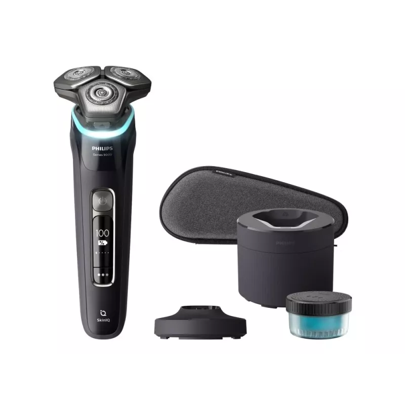 Philips SHAVER Series 9000 S9976/55 vīriešu skuveklis, rotējošais skuveklis, trimmeris, melns