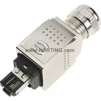 RJ45 savienotājs Harting Han PushPull 09 35 226 0401 taisns, 4 polu, paneļa stiprinājuma ieliktnis