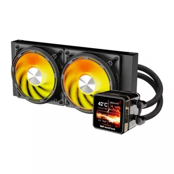 Procesora šķidruma dzesēšana Darkflash DE240 (melna) — 240 mm radiators, AIO šķidruma dzesētājs