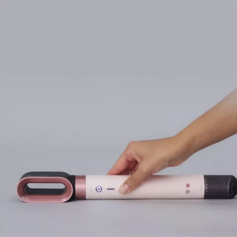 Airwrap Co-anda2x Straight + Wavy, Multistyler krēmkrāsā/rozā zeltā, Bluetooth, 1,700 W
