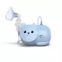 Mesh smidzinātājs Omron Nami Cat NE-C303K-KDE — galda inhalators, 0,35 ml/min, bērniem un pieaugušajiem, zils, 235×148×157 mm