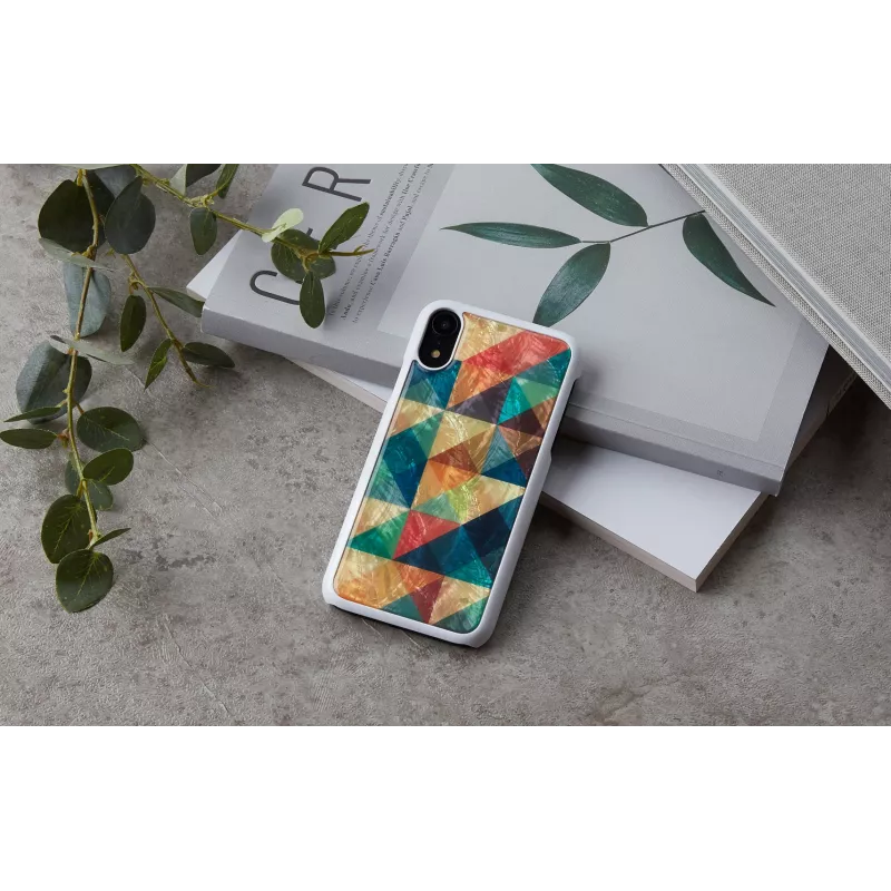 Viedtālruņa maciņš iKins iPhone XR — Mosaic Melns aizsargvāciņš
