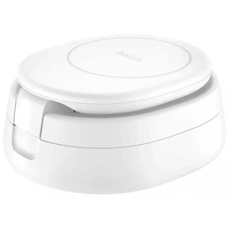 Uzlādes stacija Belkin BOOSTCHARGE WIZ035kqWH 2-in-1 Qi2 15W tālruņiem un piederumiem