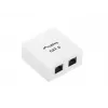 LANBERG Outlet Box RJ-45 Cat6 OU6-0002-W balta, 2 ligzdas, 30×54×57 mm