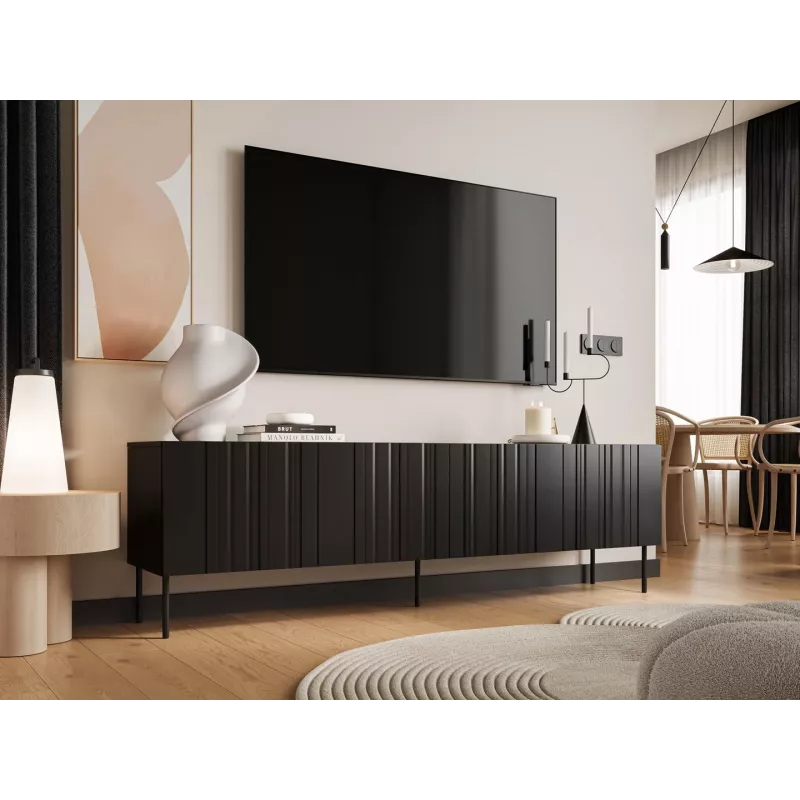 Cama RTV skapis ISLA 200x40x60 mat melns
