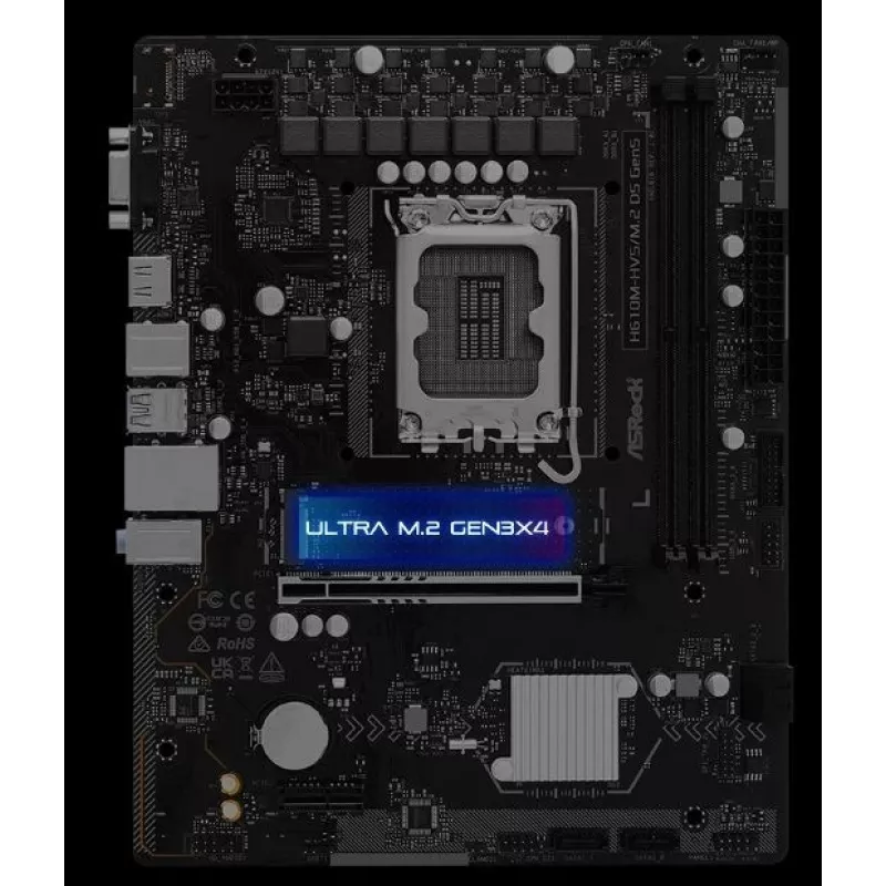 Mātesplate ASRock H610M-HVS/M.2 D5 GEN5 – LGA1700, DDR5, PCIe 5.0, mATX