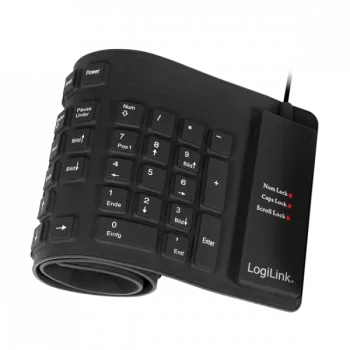 Klaviatūra LogiLink ID0019A Universal USB QWERTZ vācu melna