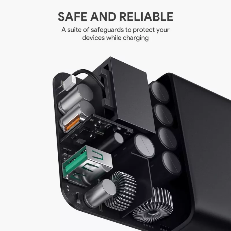 PA-D3 sienas lādētājs 2xUSB Power Delivery (1xUSB+1xUSB C) 5.4A 60W Dynamic Detect
