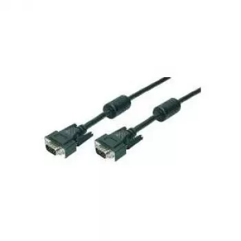Wentronic Components Handels Goobay - VGA kabelis - HD-15 (M) - HD-15 (M) - 15,0m - Īkšķskrūves - Melns (68139)