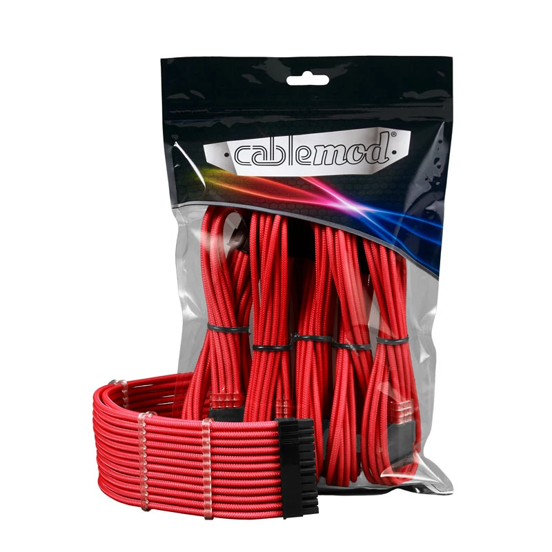 CableMod CableMod PRO ModMesh 12VHPWR kabeļa pagarinājuma komplekts — sarkans