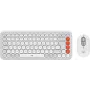 Tastatūras un peles komplekts Logitech POP Icon Combo — Mini Bluetooth QWERTZ tastatūra, US International/Vācu izkārtojums, Oranžs/Balts, pele iekļauta
