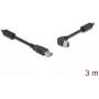DeLOCK USB kabelis Type-A vīrišķais uz Type-B vīrišķais 90° pa kreisi leņķots 3 m