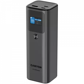 Canyon PB-2010 - Powerbank - Li-Pol - 27.000 mAh - Digitālais displejs - 2xUSB-C + 1xUSB-A - Jauda