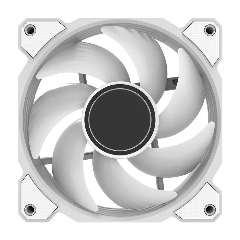 Darkflash DR08 dzesēšanas ventilators (balts) — korpusa/procesora ventilators, modelis DR08 balta, viens 120 mm ventilators