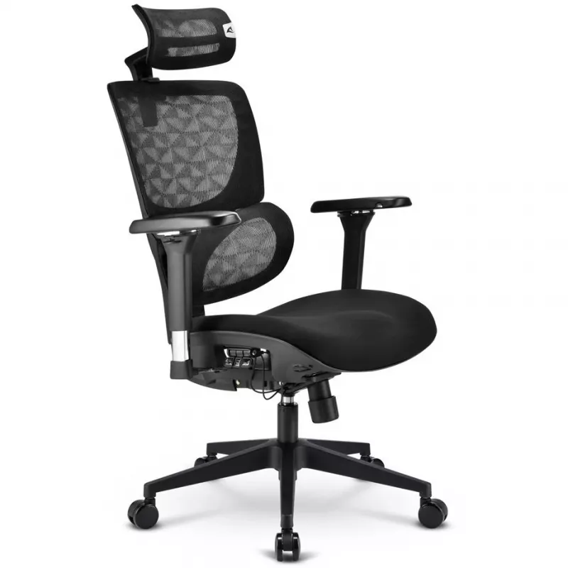 Biroja krēsls Sharkoon OfficePal C40 — melns, ergonomisks dizains, regulējams augstums