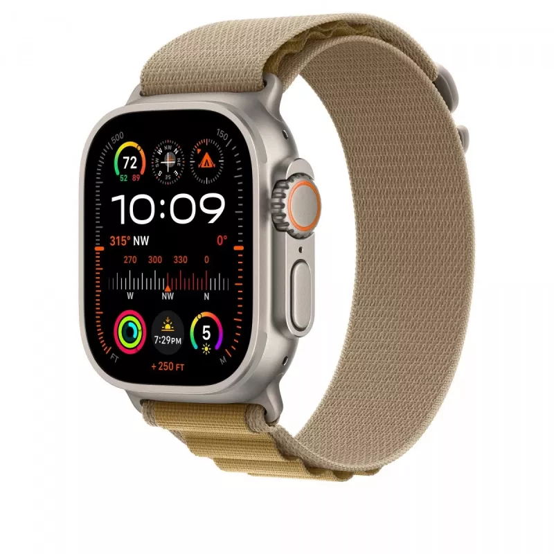 Apple 49mm iedeguma Alpu cilpa, liela, dabīgā titāna apdare