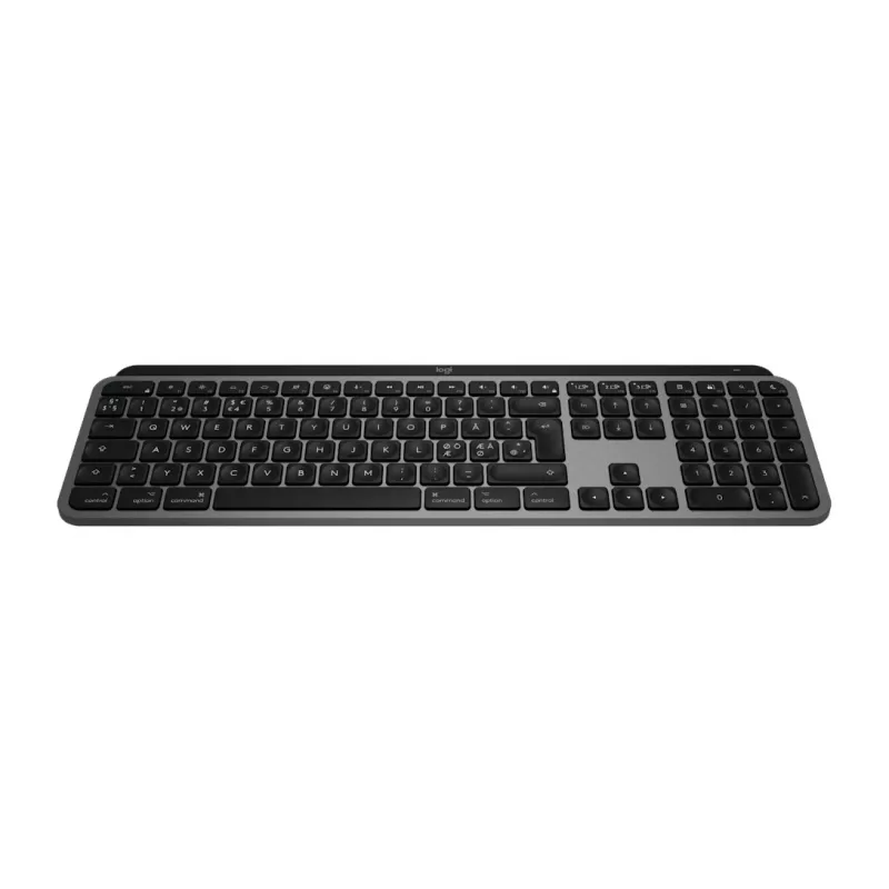 Logitech Master Series MX Keys S Mac — tastatūra — pilna izmēra — ar fona apgaismojumu — bezvadu — Bluetooth LE — QWERTY — ziemeļvalstu (dāņu/somu/norvēģu/zviedru) (920-011633)