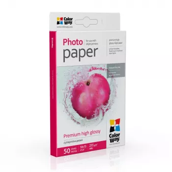 Fotopapīrs ColorWay PSG2550504R glancēts 255 g/m² 10x15 cm 50 loksnes